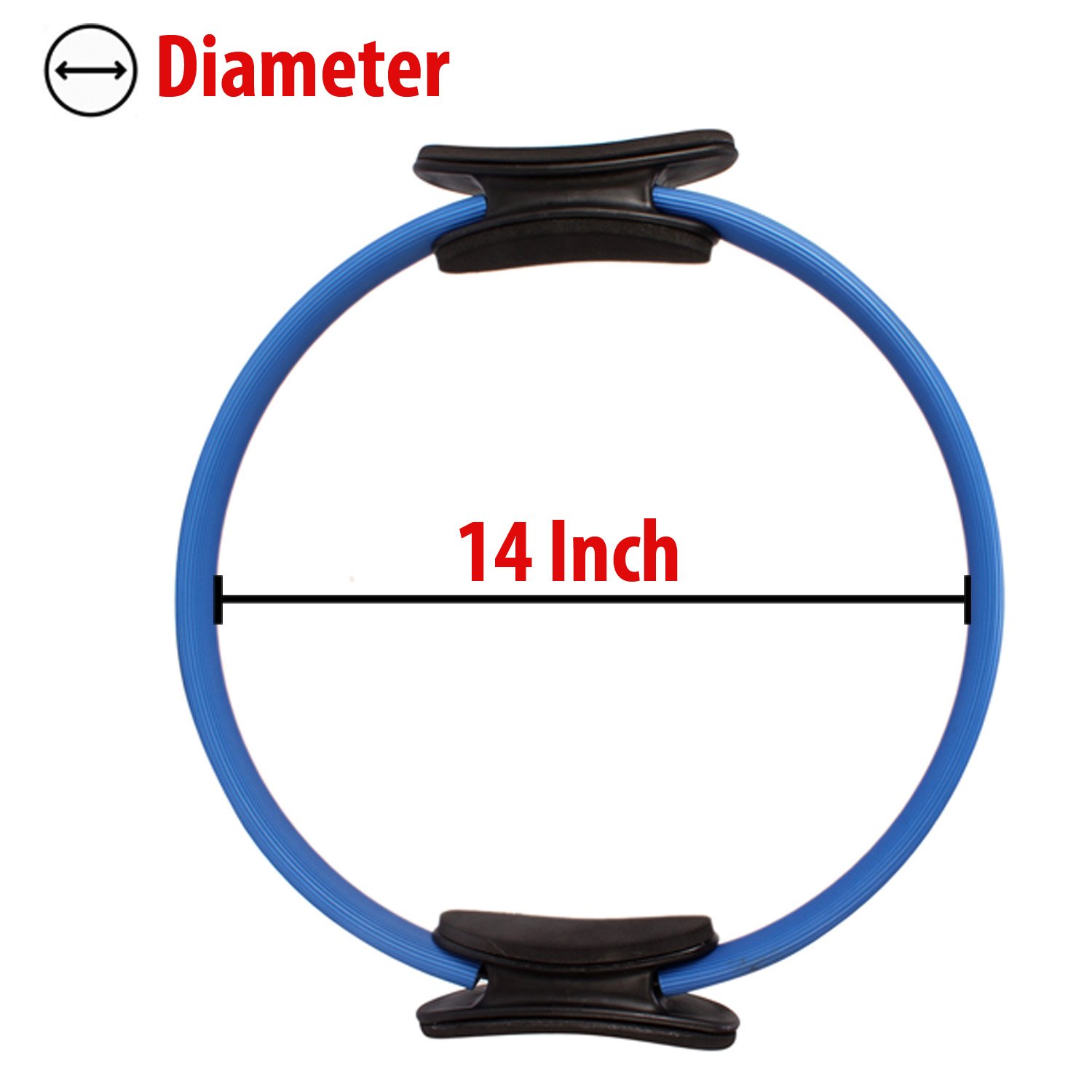 High Resistance Fitness Ring with Handle for Weight Loss Body Toning Exercise Fitness Training Yoga IvyH Pilates Ring 15 inches Magic Circle 