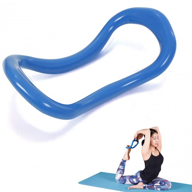 FITSY Yoga Circle Stretch Ring, Size - 23 x 12 cm, Blue Colour