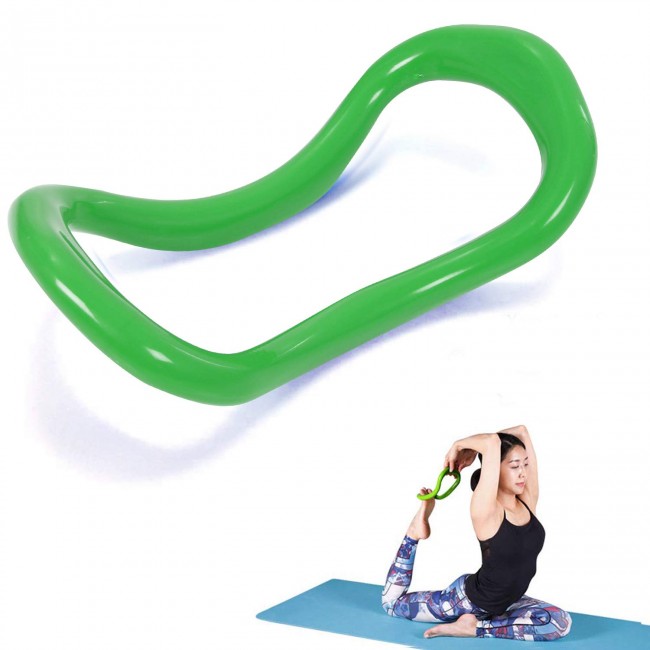 FITSY Yoga Circle Stretch Ring, Size - 23 x 12 cm, Green Colour