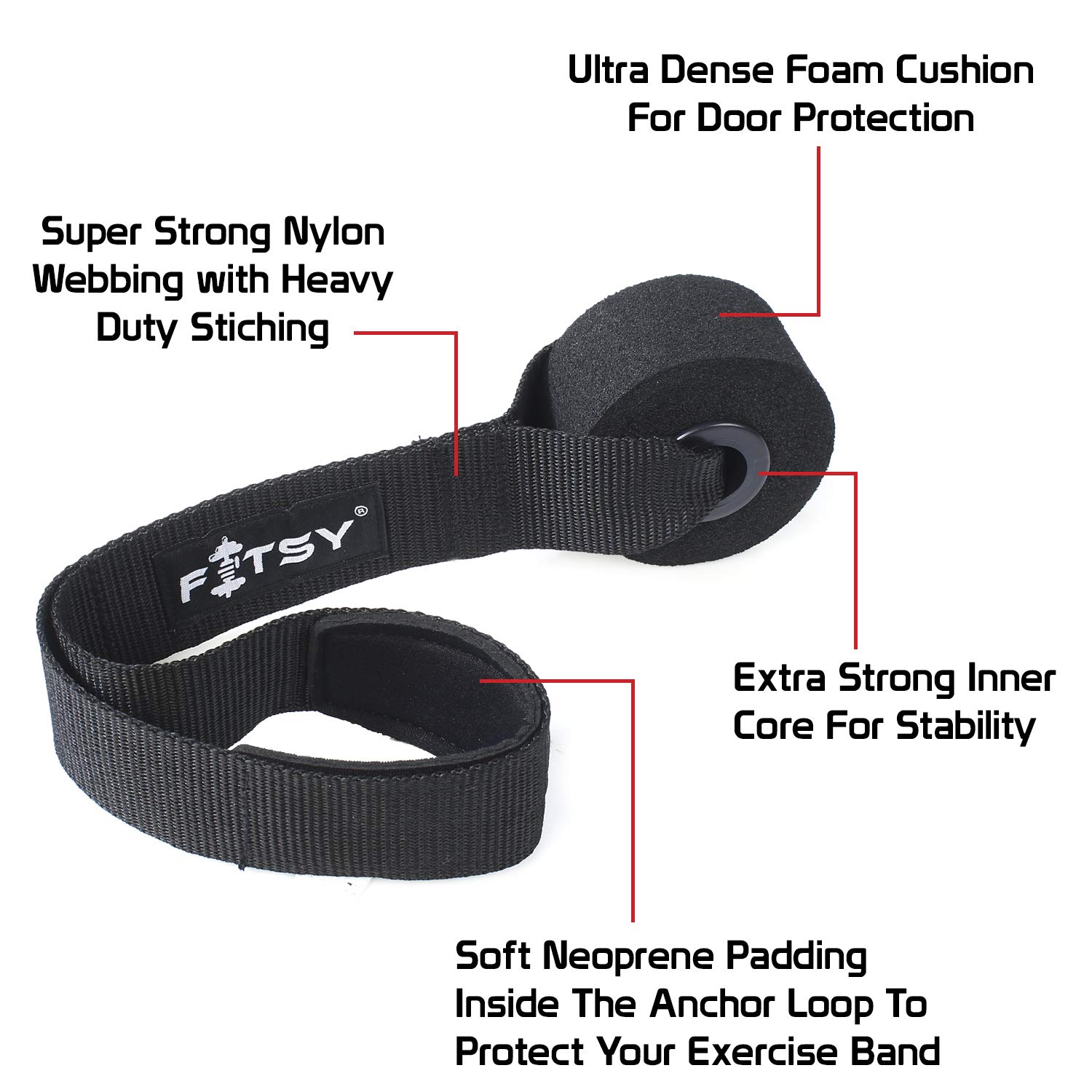 FITSY Door Anchor for Resistance Tube Exercise Workouts
