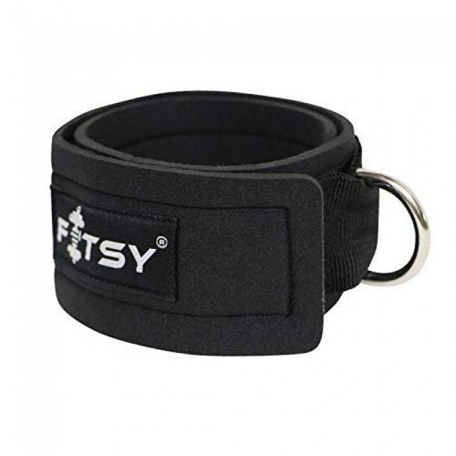 FITSY Adjustable Padded Ankle Straps for Cable Machine Gym Attachment