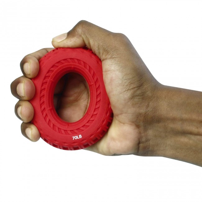 FITSY Finger Strengthener Exerciser & Hand Gripper Ring - Red