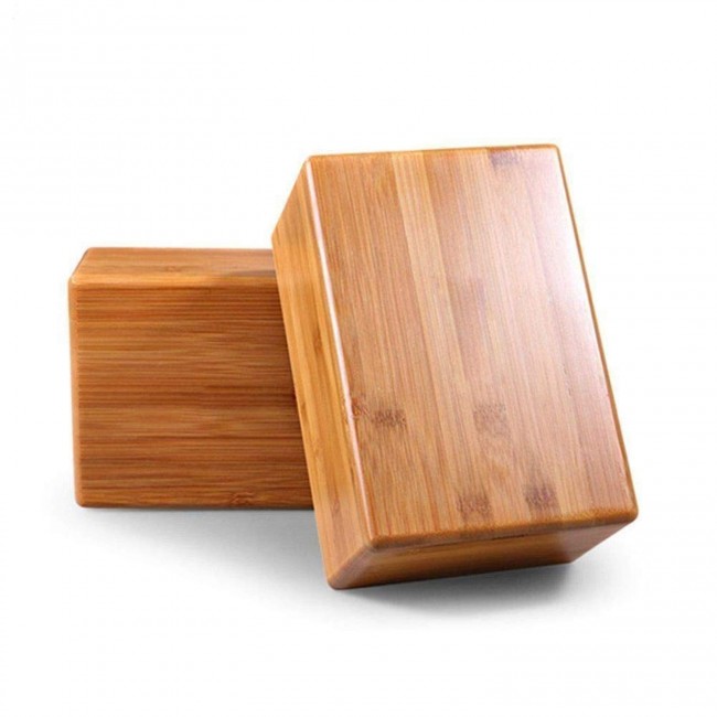 FITSY Wooden Yoga Block Brick - Pack of 2