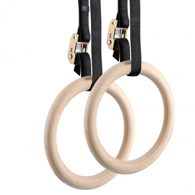 FITSY Roman Ring / Gymnastics Rings with Straps & Buckles