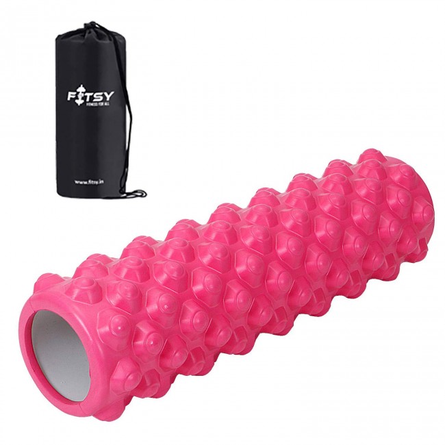 FITSY Trigger Point Yoga Foam Roller for Deep Tissue Massage, Exercise, Pain Relief - 18 Inches