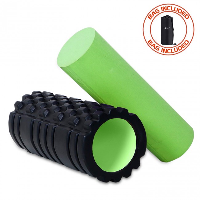 FITSY 2-in-1 Yoga Foam Rollers for Deep Tissue Massage, Exercise, Pain Relief - 13 Inches